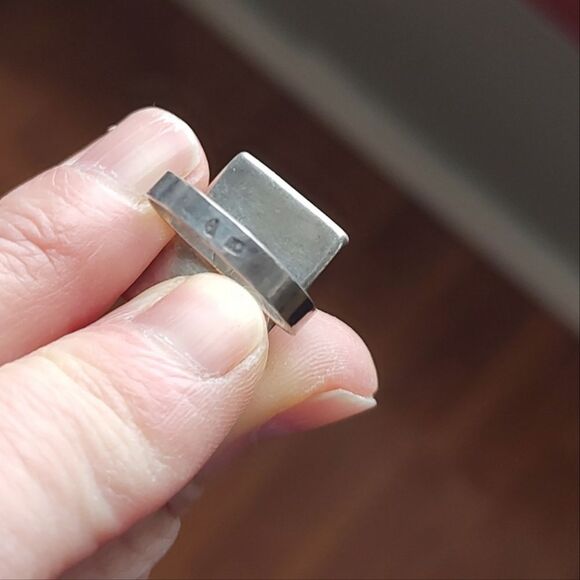 Turquoise Sterling Silver Mod Ring AND Dangle Earrings Size 8-8.5 Ring - Picture 11 of 15